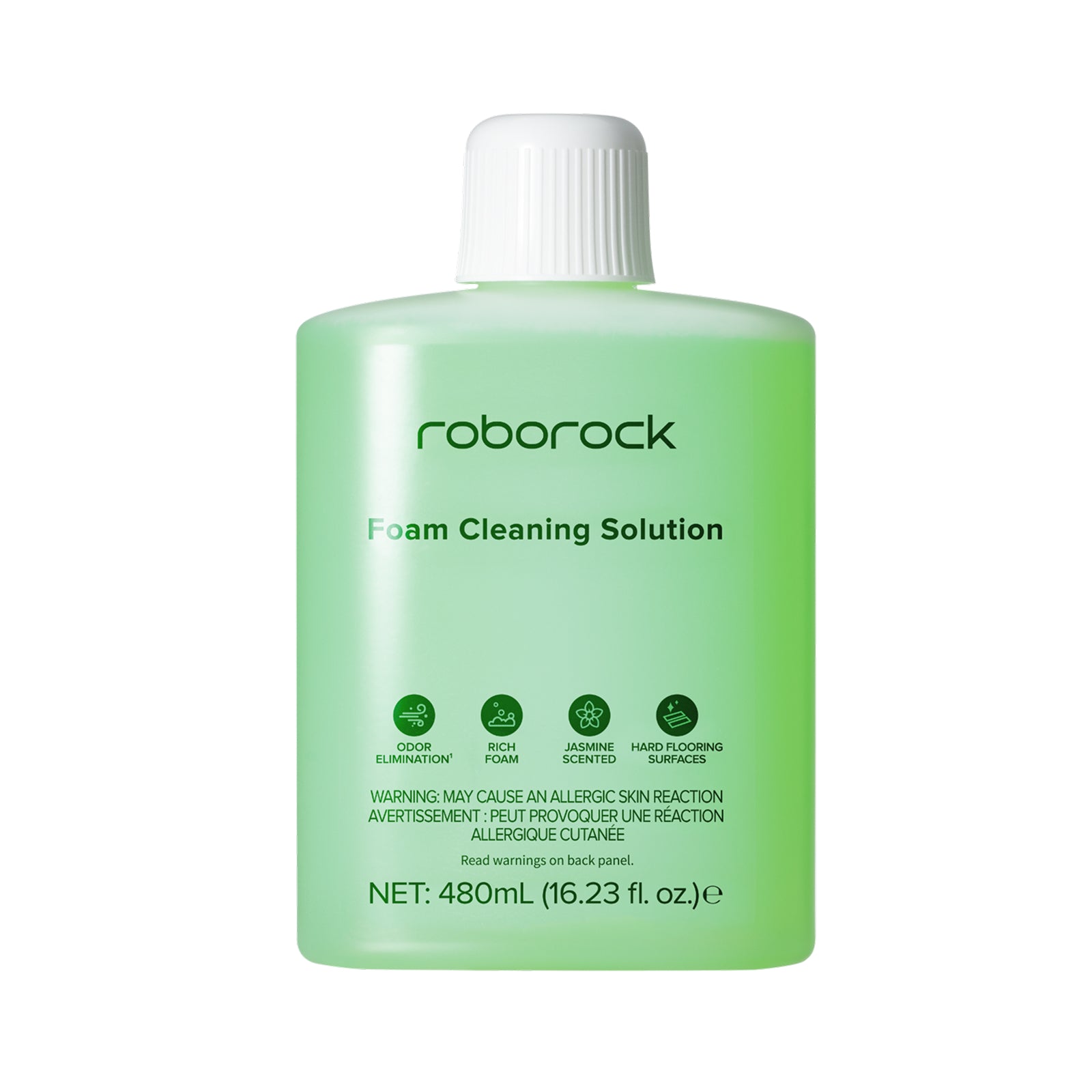 Soluzione detergente schiumogena per pavimenti da 480 ml – Compatibile con l’aspirapolvere lavapavimenti Roborock F25 ACE Pro, formula con pochi residui