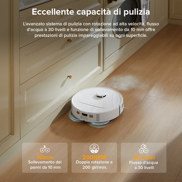 ROBOROCK Robotstofzuiger met Dweilfunctie QV 35A,8000Pa Zuigkracht,Anti-klitborstels,Slimme Obstakelvermijding,Upgrade van Qrevo Plus/Qrevo Zwart