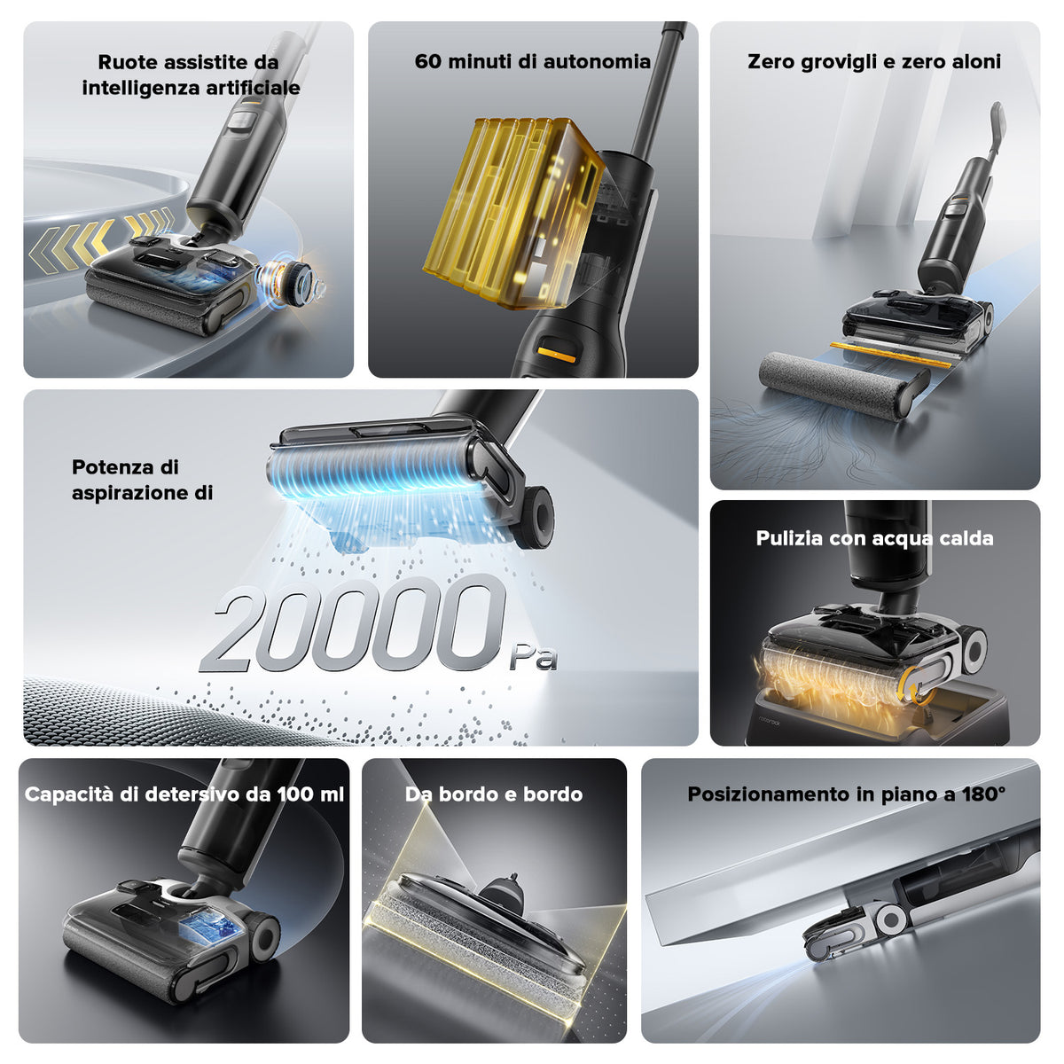 Kit Ricambio Spazzole E Filtri HEPA Per Roborock F25/F25 ALT - 2 Rulli + 2 Filtri - Compatibile