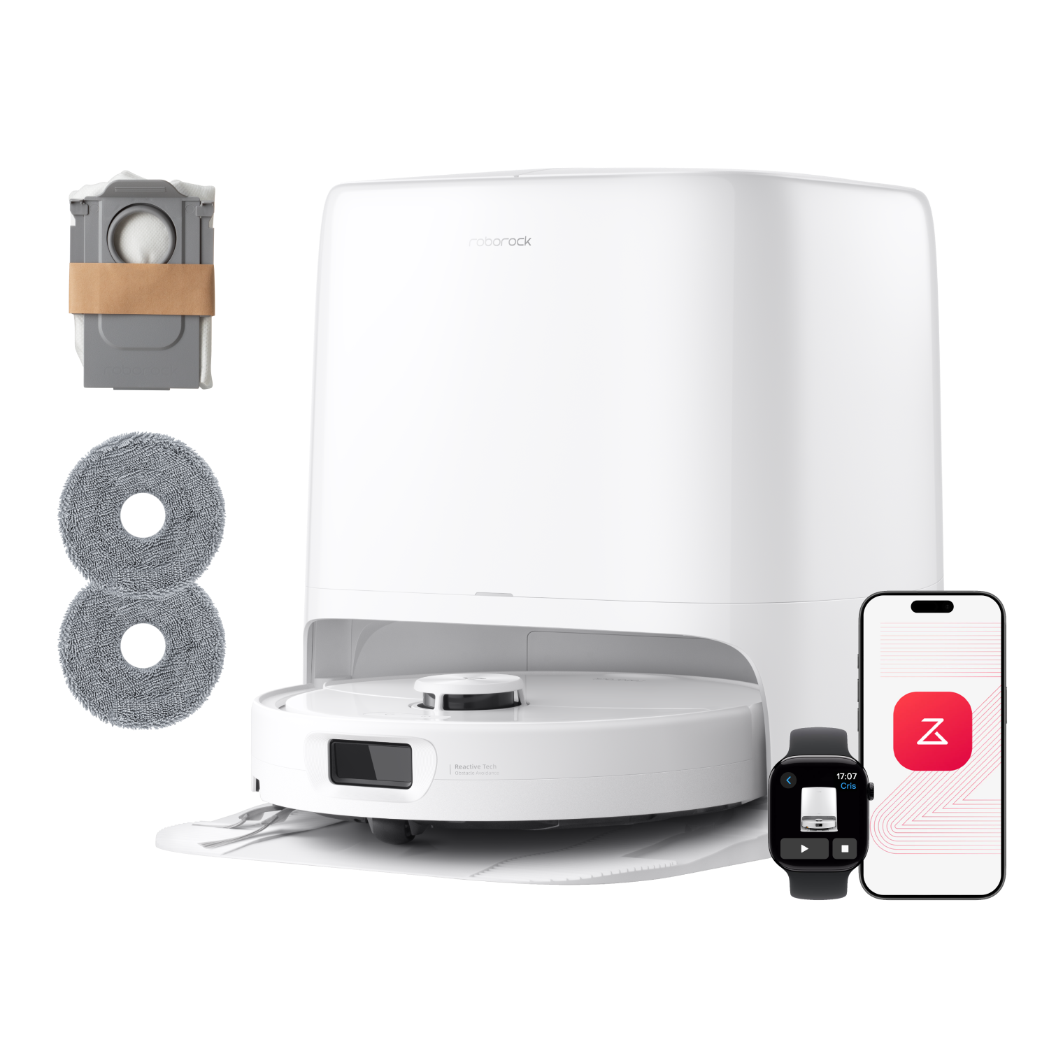 Robot aspirapolvere Roborock Qrevo 2 Pro Set con rimozione automatica dei panni