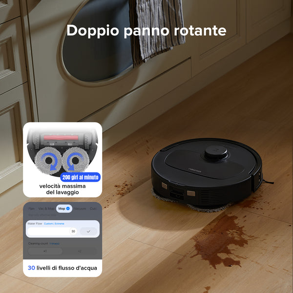 Robot Aspirapolvere Roborock QV 35A - 8000Pa, Autolavaggio, Mappatura LiDAR