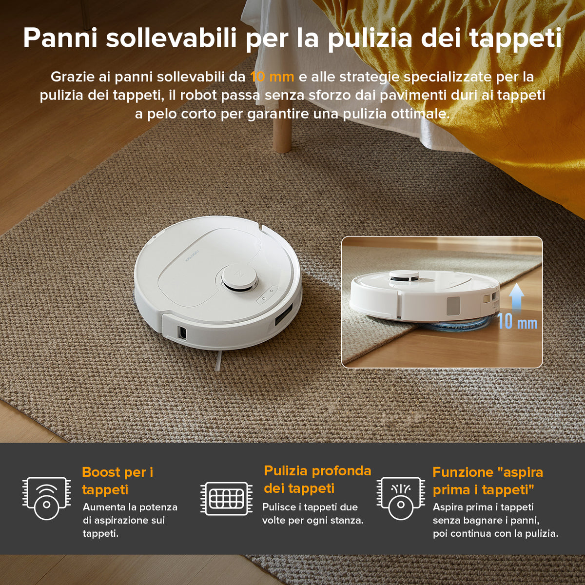 Roborock QV 35A  Qrevo S Mejorado  Robot Aspirador Y Fregasuelos Con E Multifuncional Detalles 24